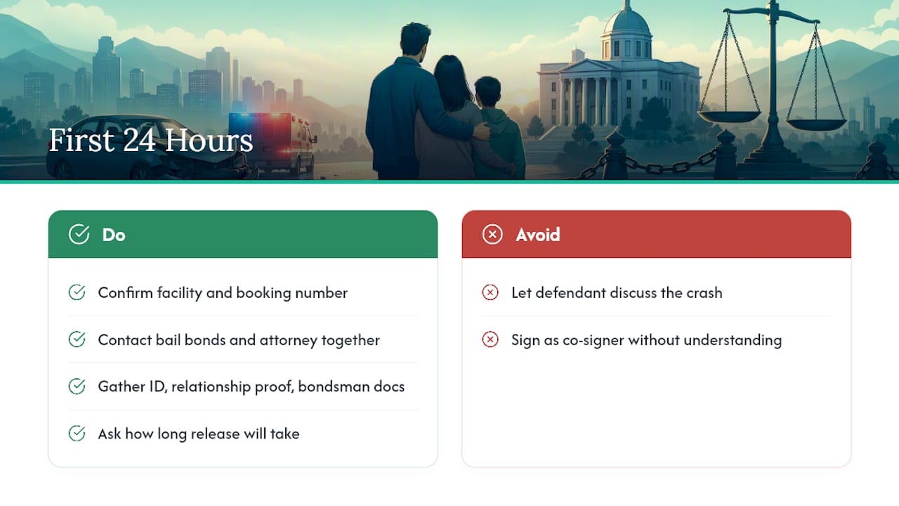 The First 24 Hours: What Families Should Do Right Away — overview diagram