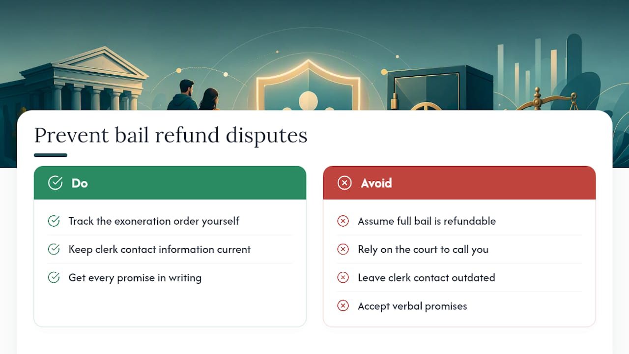 Three safeguards for recovering bail funds