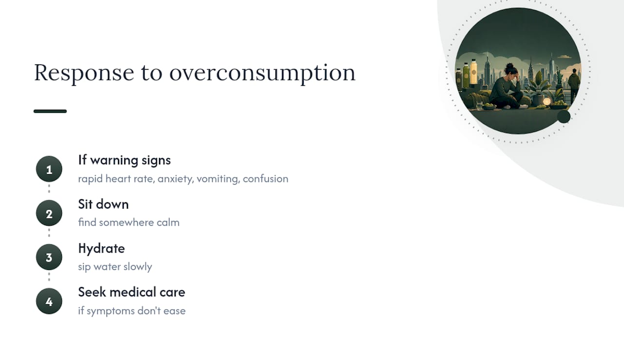 Steps for responding to THC overconsumption