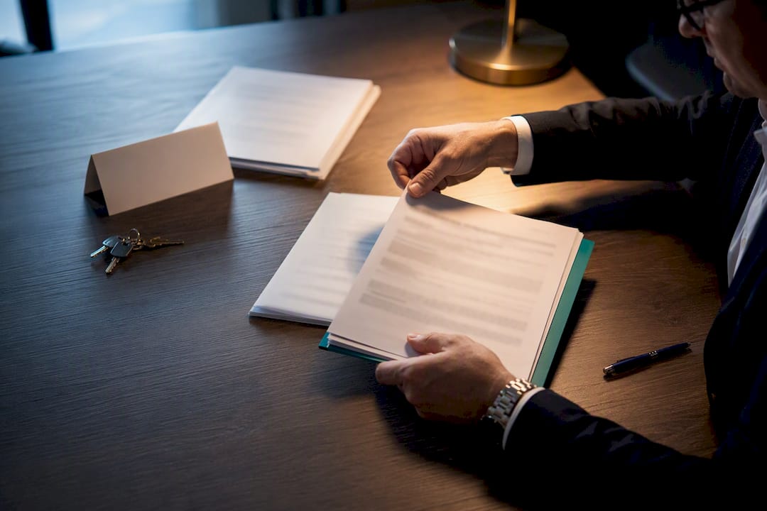 Bail agent preparing release paperwork