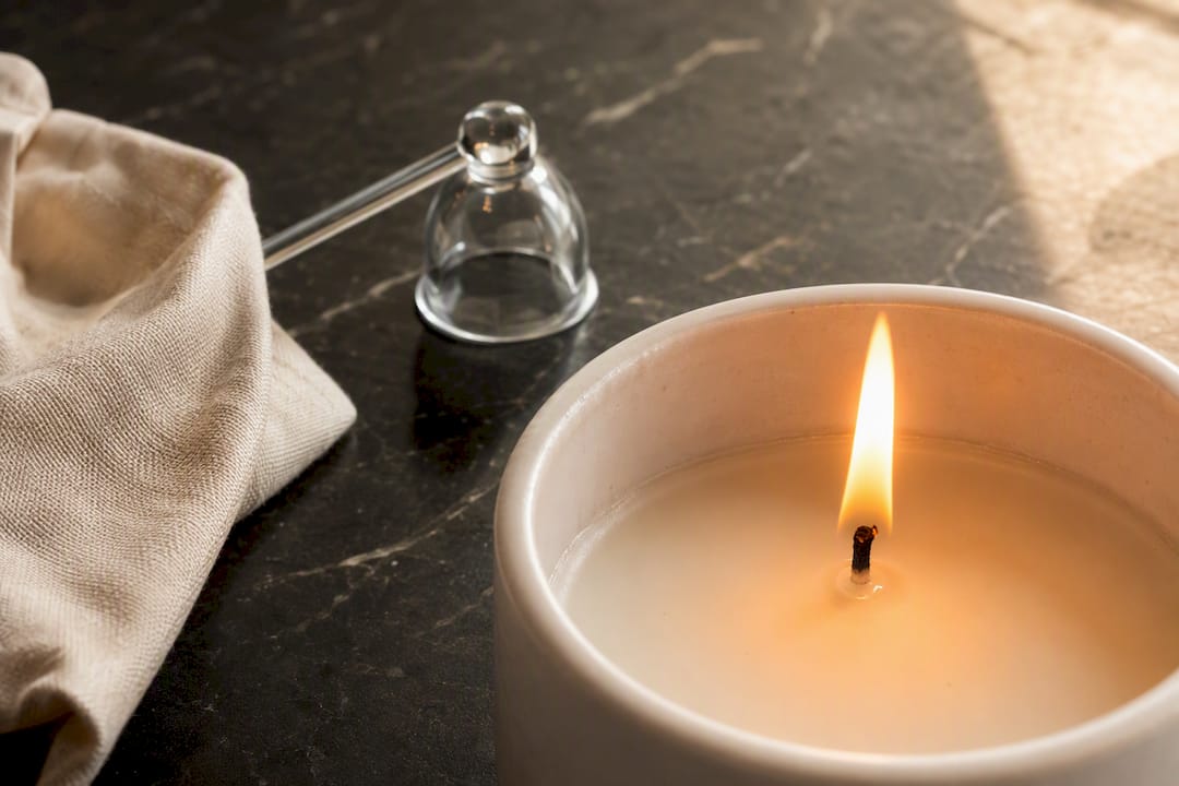 Close-up of a steady candle flame