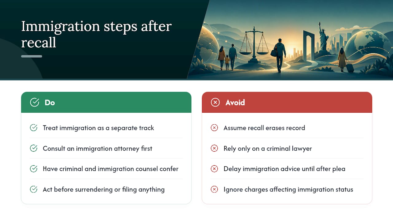 Can a Warrant Recall Affect Immigration Status? — overview diagram