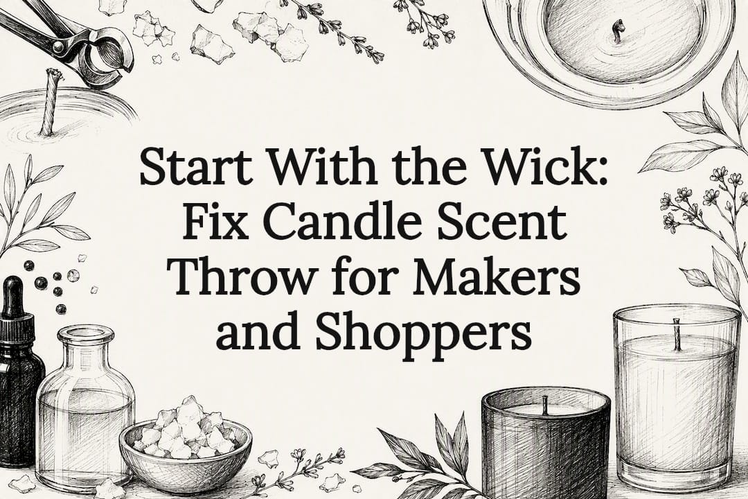 Decorative candle wick title card