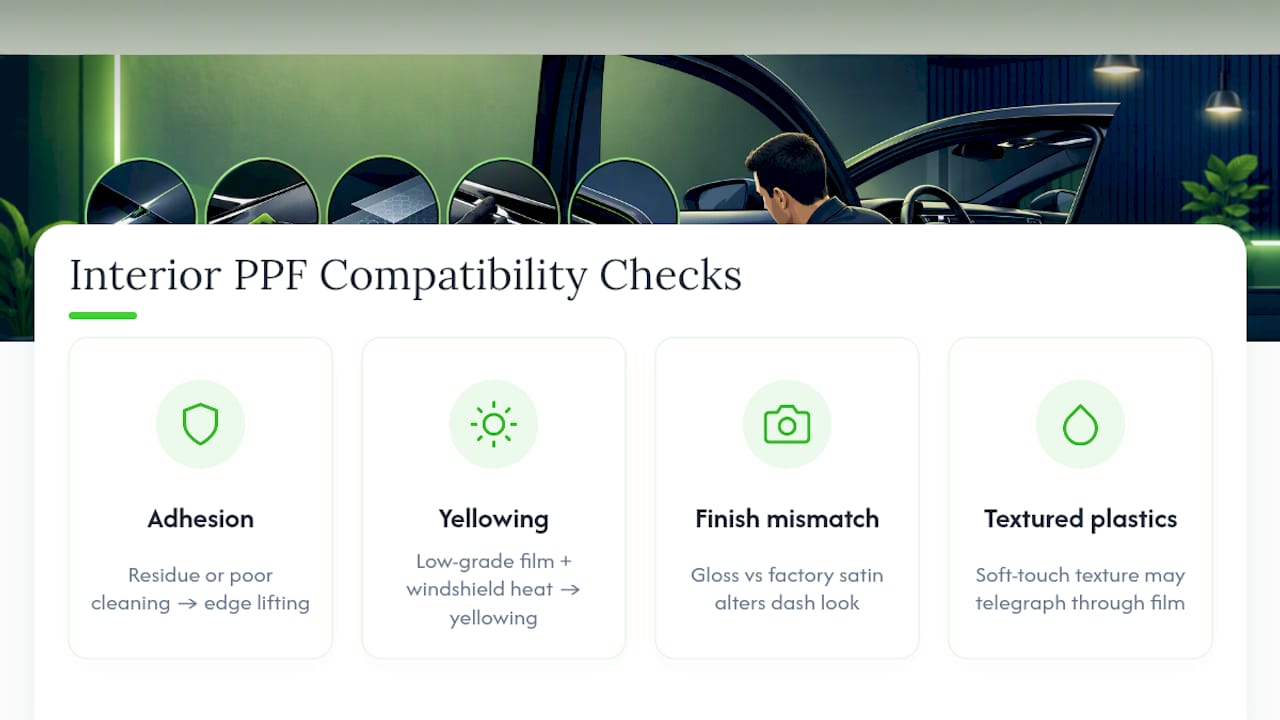 Four interior PPF compatibility risk checks