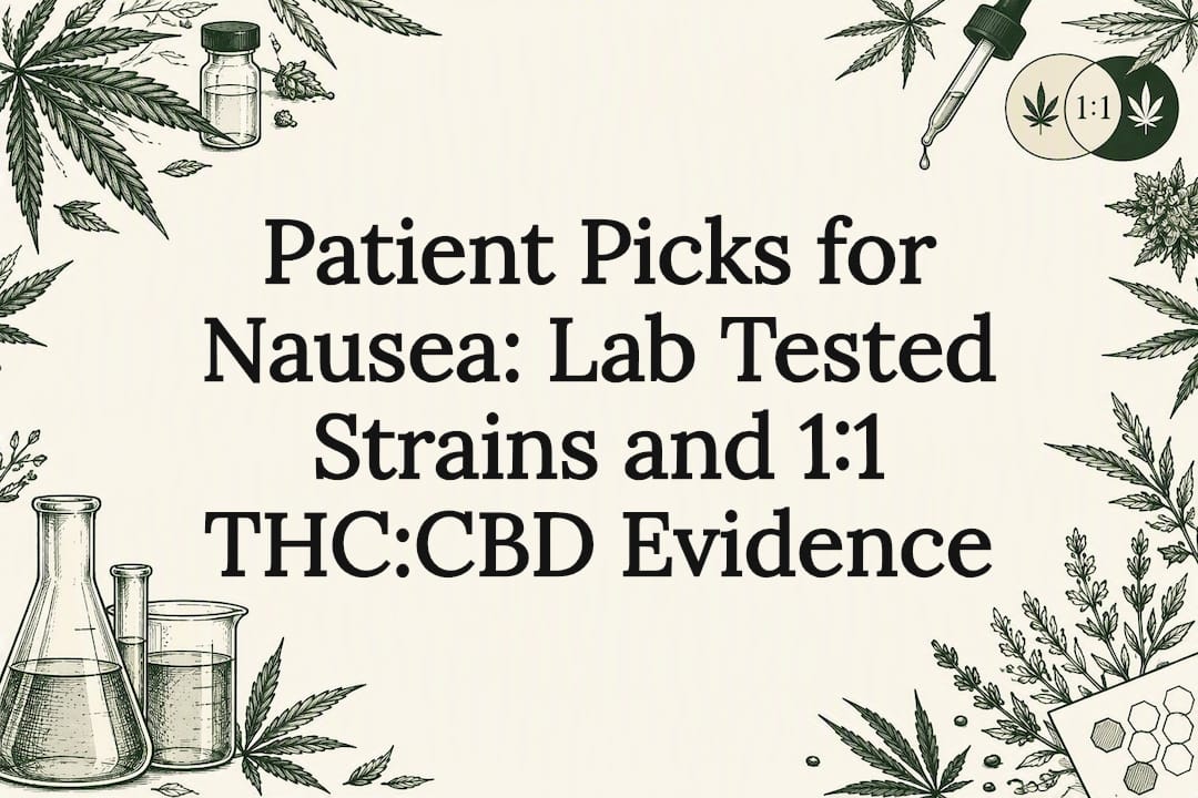 Patient Picks for Nausea: Lab Tested Strains and 1:1 THC:CBD Evidence