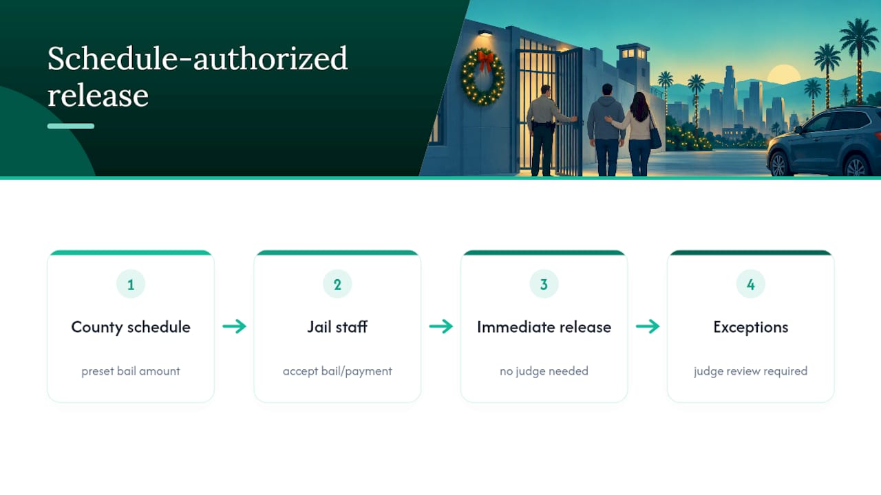 County bail schedule authorization process
