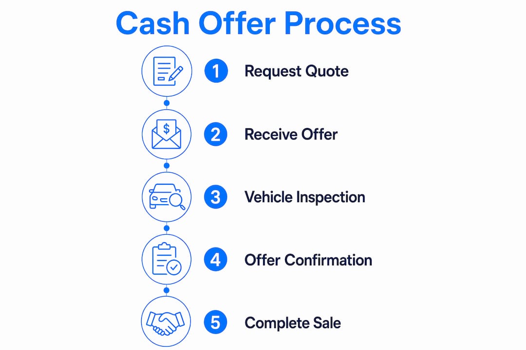 Infographic showing cash offer car sale steps