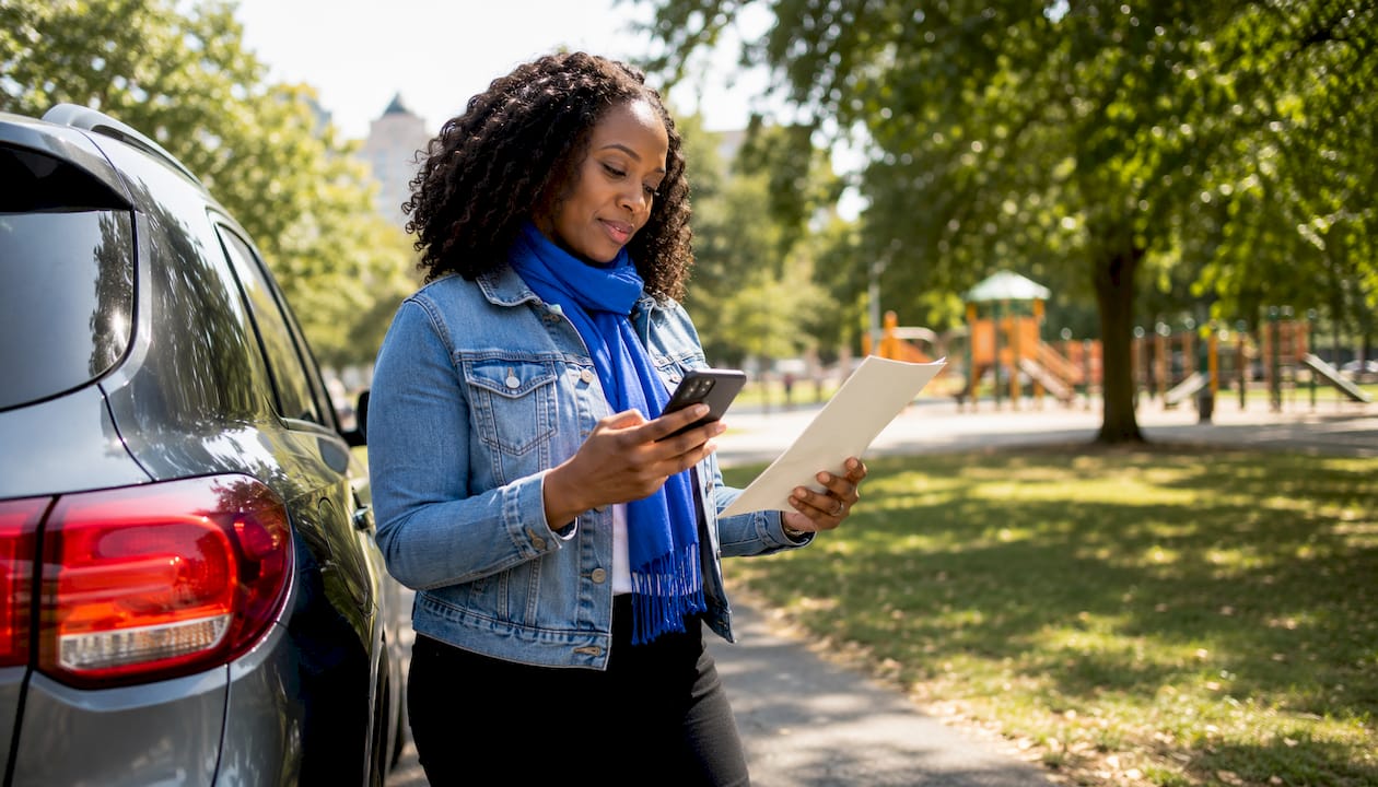 Woman preparing to sell car for fast cash
