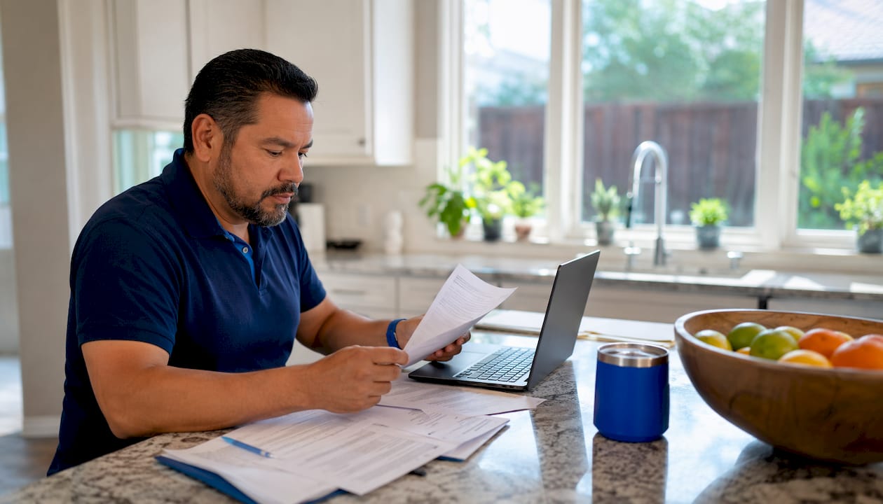 Workspace with laptops comparing vehicle valuations