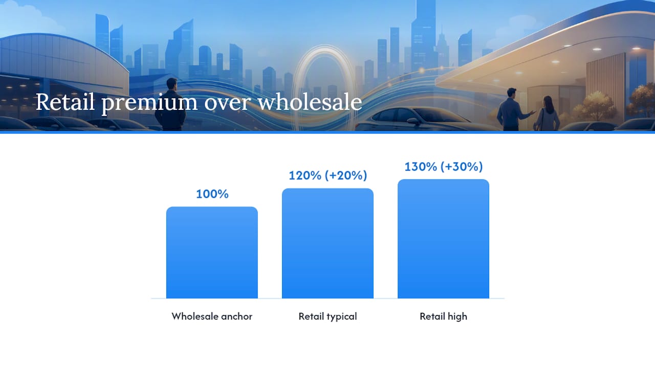 How you can use wholesale value when selling or buying — overview diagram