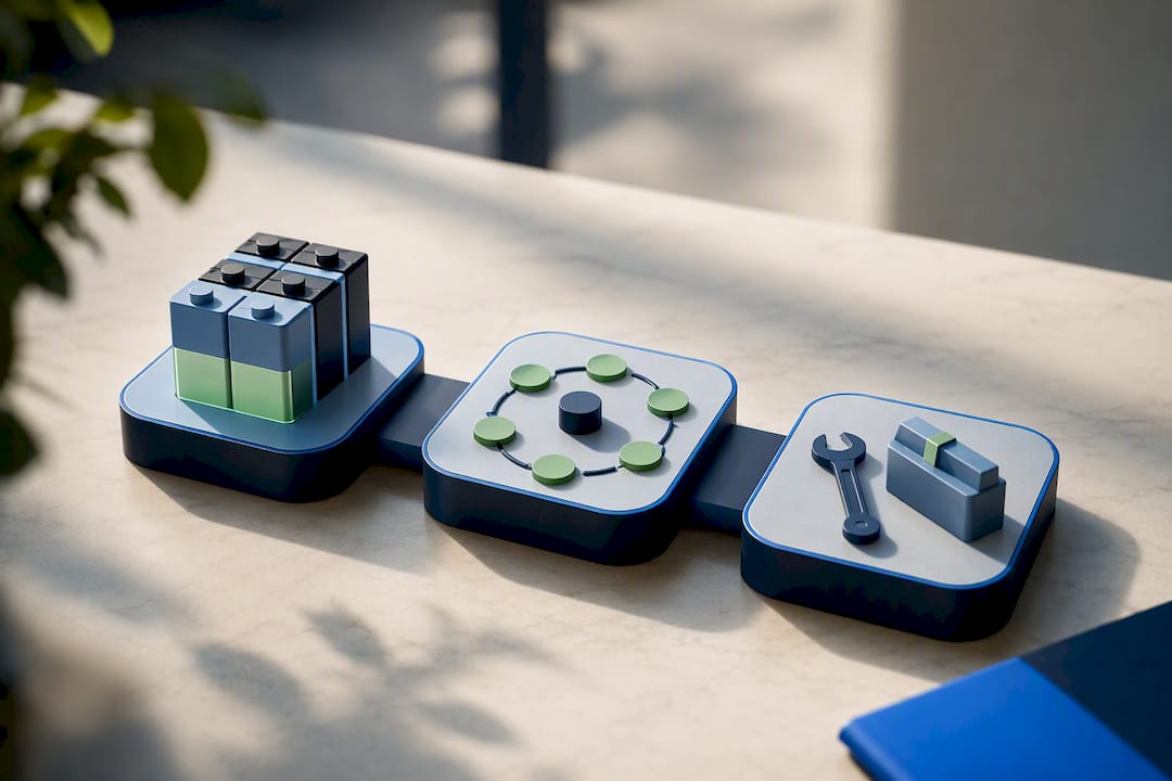 Illustration of three EV battery health metrics