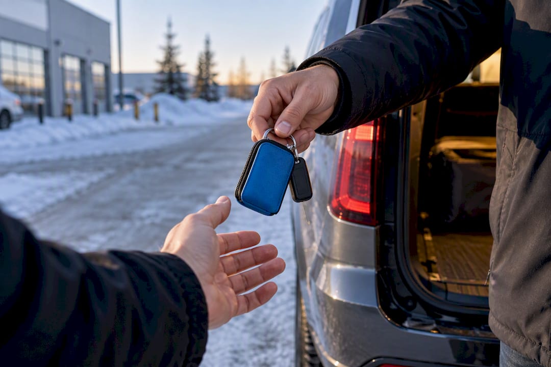 Secure vehicle pickup during a fast sale