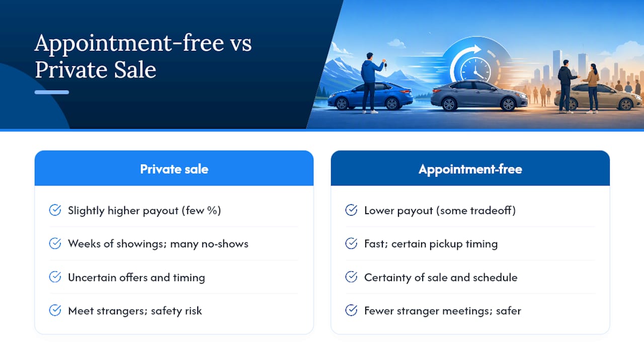 Why Appointment-Free Selling Fits More Sellers Than People Assume — overview diagram