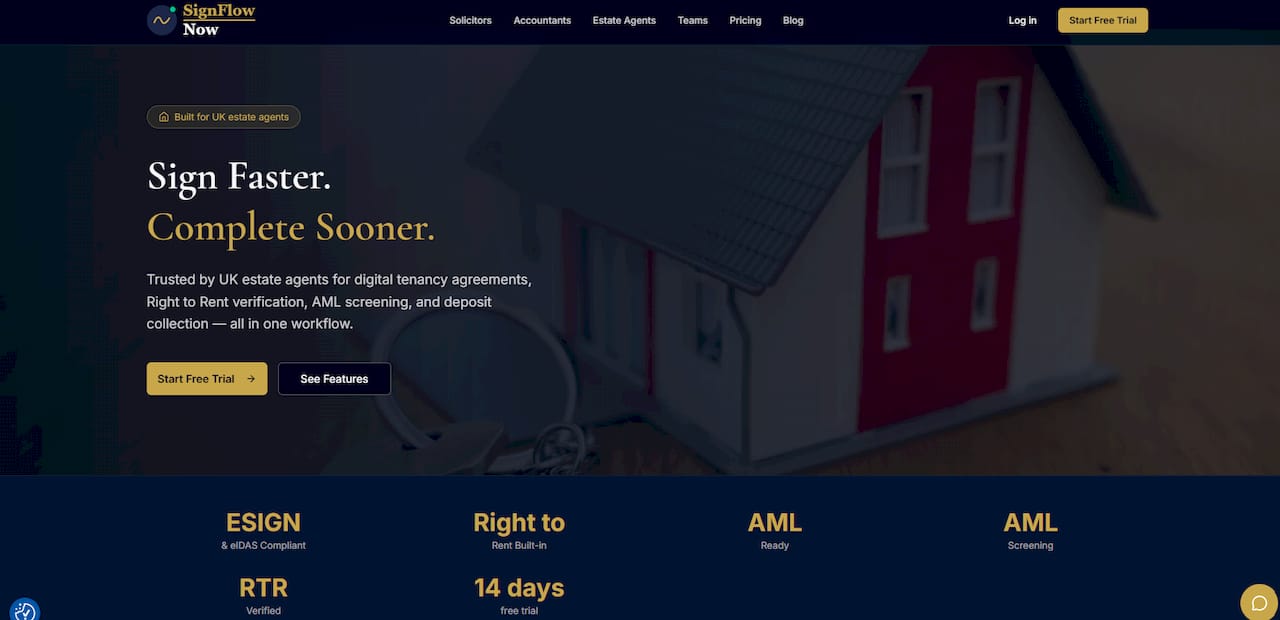 SignFlow Now estate agents