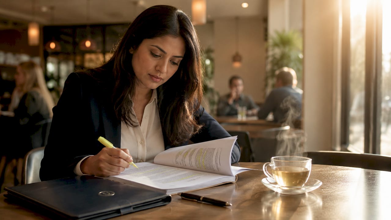 Solicitor reviewing MLR 2017 compliance documents