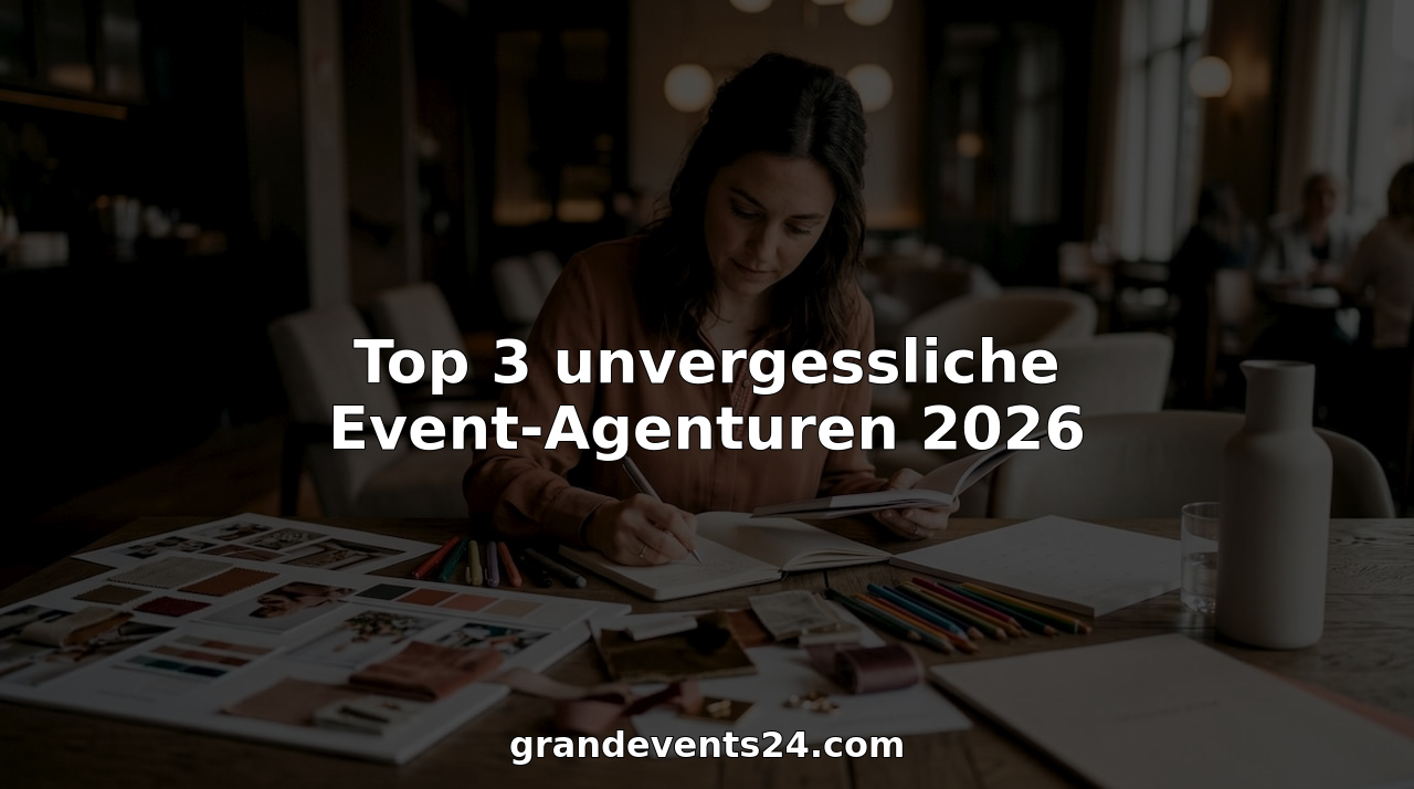 Eine Veranstaltungsmanagerin prüft Unterlagen in einem hellen Konferenzraum.