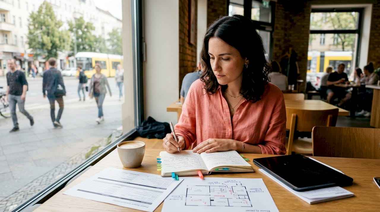 Ein Event-Marketing-Experte prüft die Strategien und Abläufe für kommende Kampagnen.