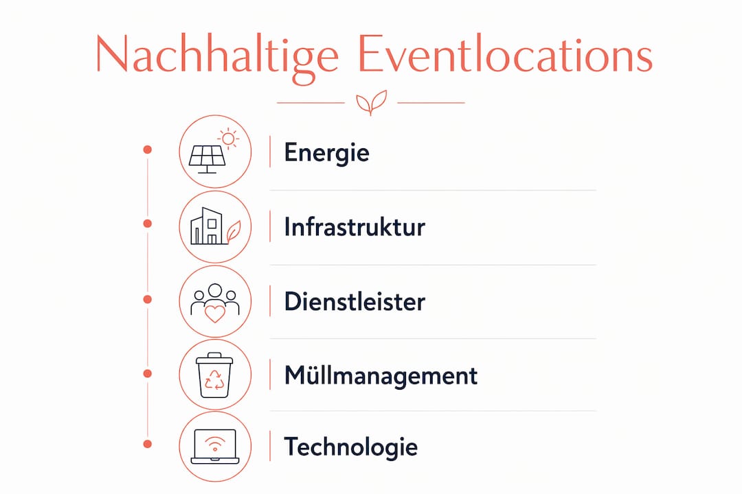 Infografik: Worauf es bei nachhaltigen Eventlocations wirklich ankommt