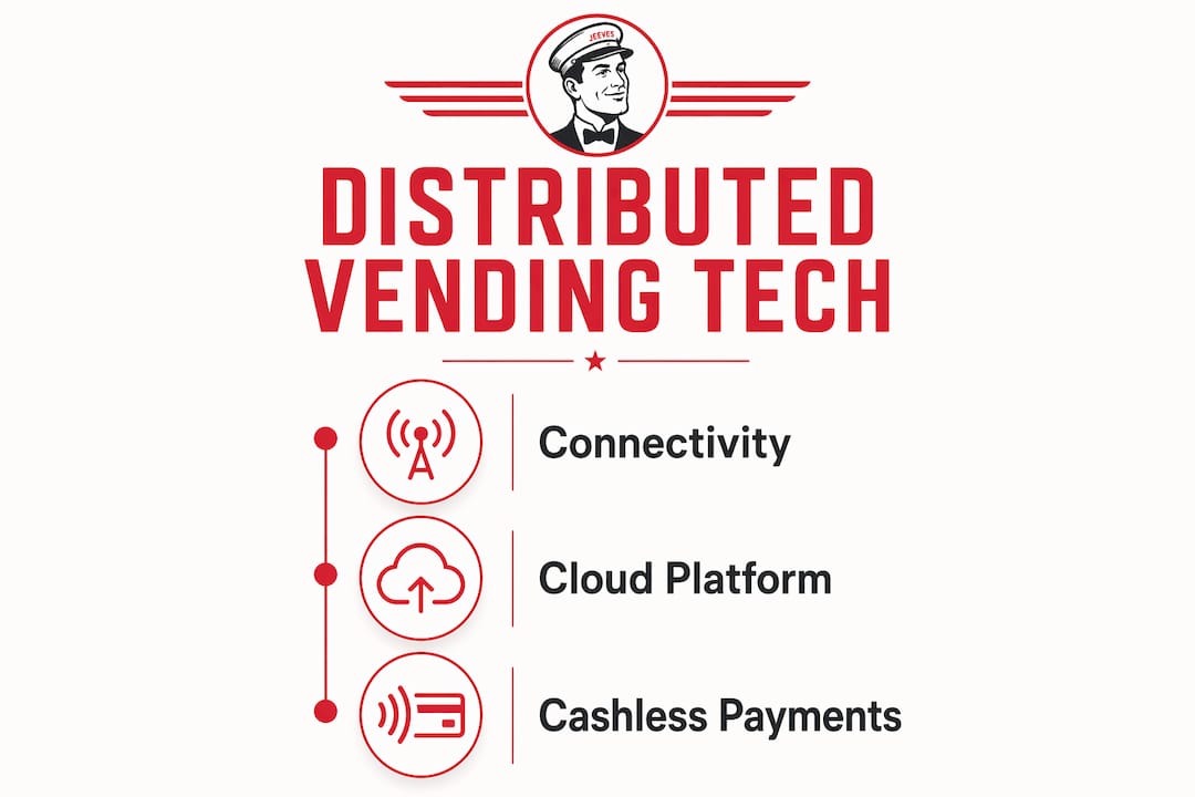 Infographic showing distributed vending technology layers