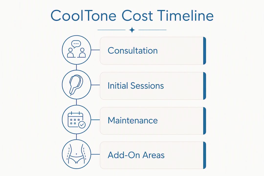 Infographic showing CoolTone treatment cost timeline