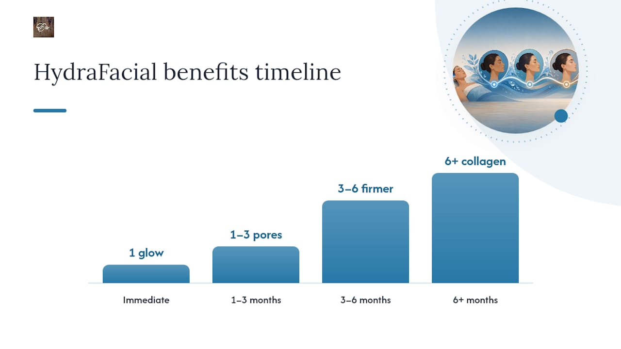 Timeline of HydraFacial treatment benefits