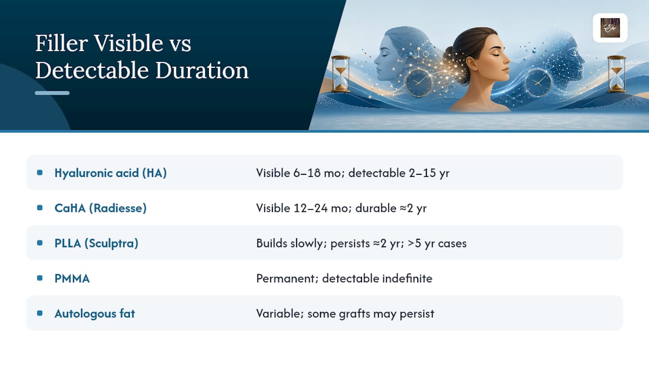 Comparison of filler longevity by material type