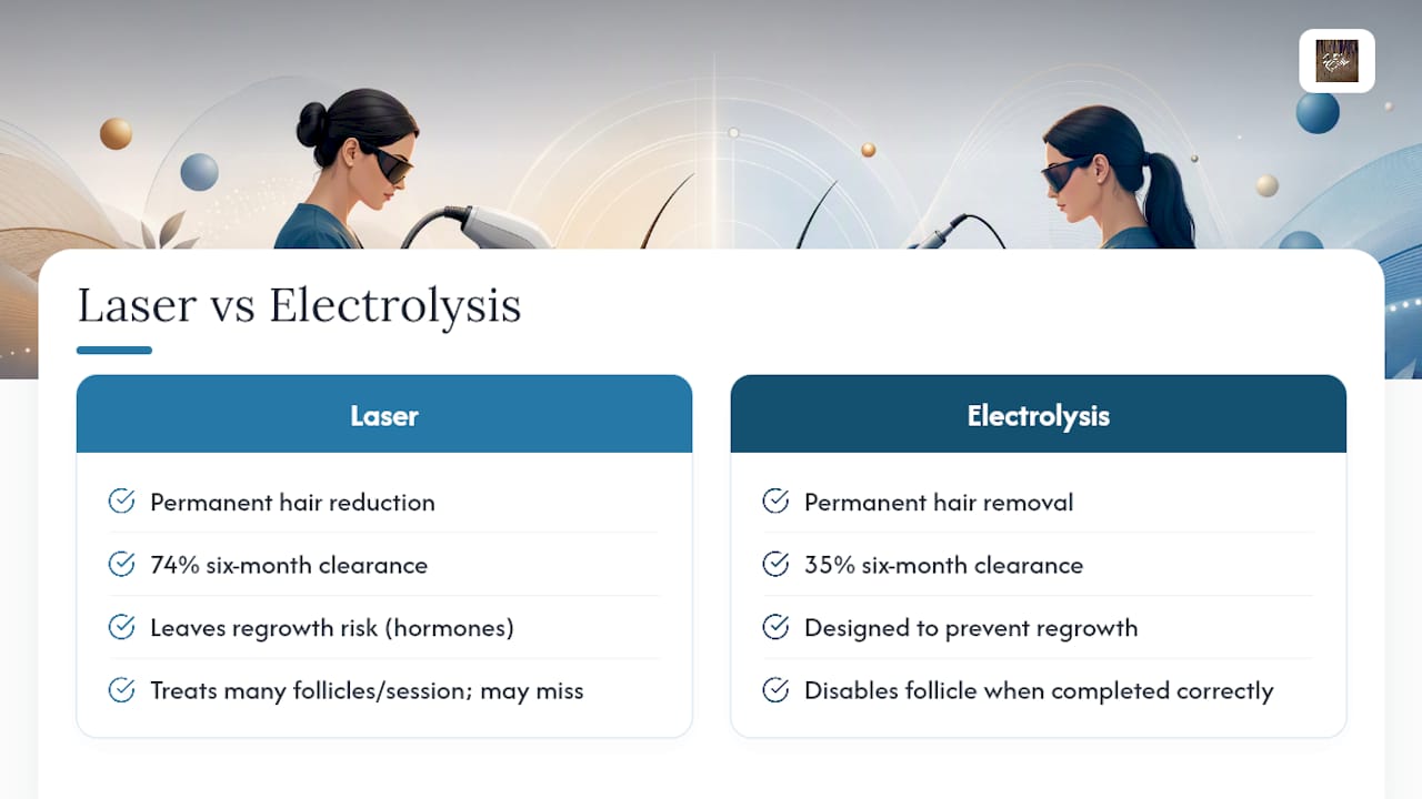 Is Laser or Electrolysis More Effective Long-Term? — overview diagram