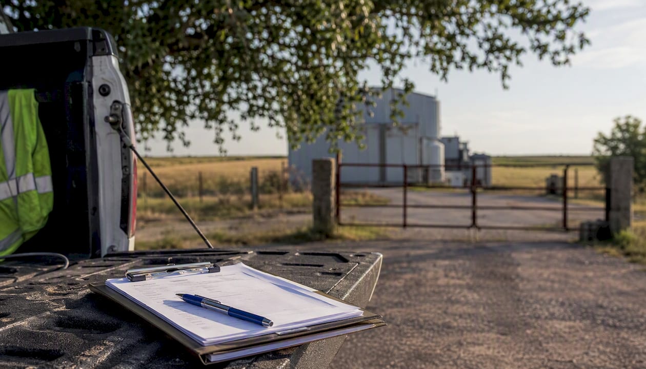 Clipboard for site monitoring at rural industrial park