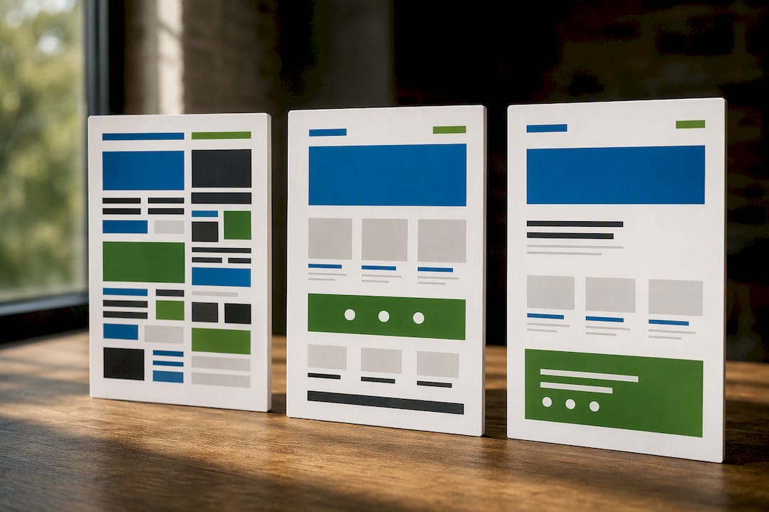 Abstract comparison of website layout quality