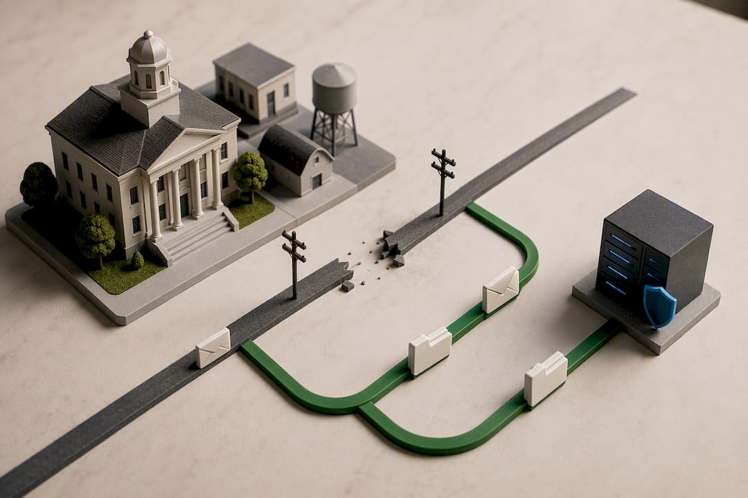 Rural network continuity and backup illustration