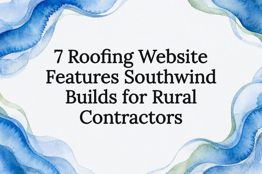 7 Roofing Website Features Southwind Builds for Rural Contractors