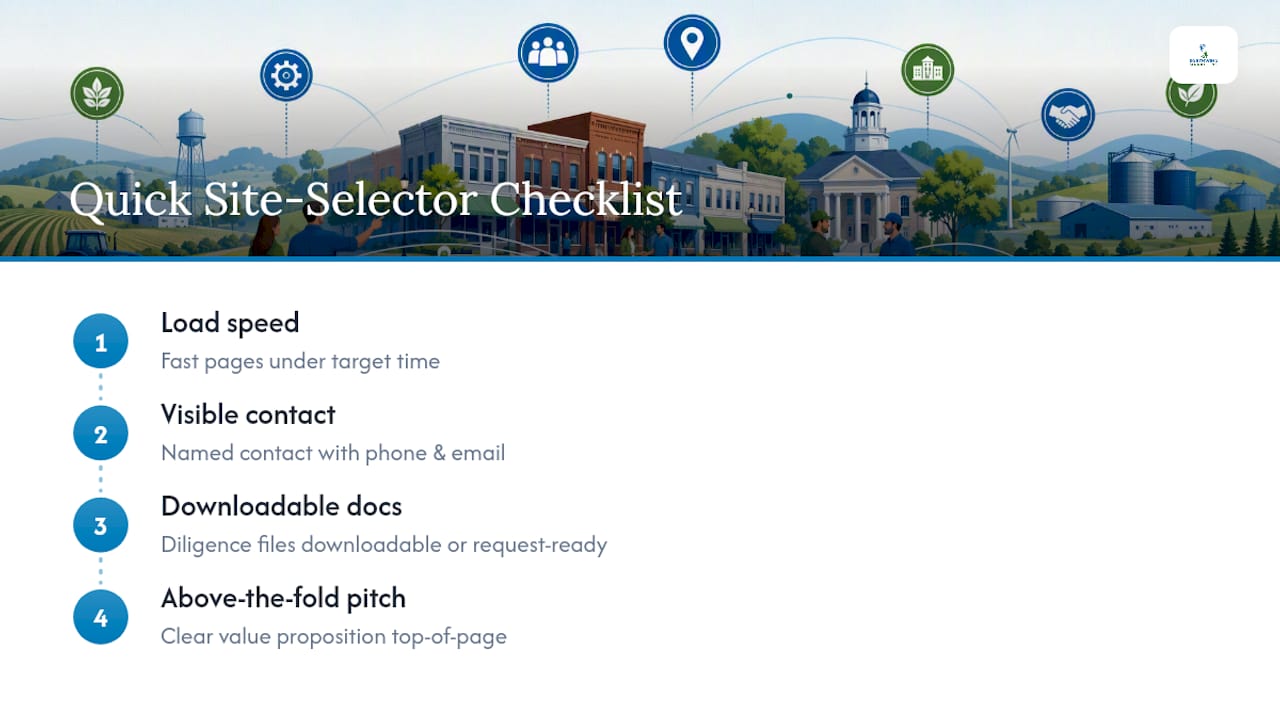 Four-part economic development website checklist