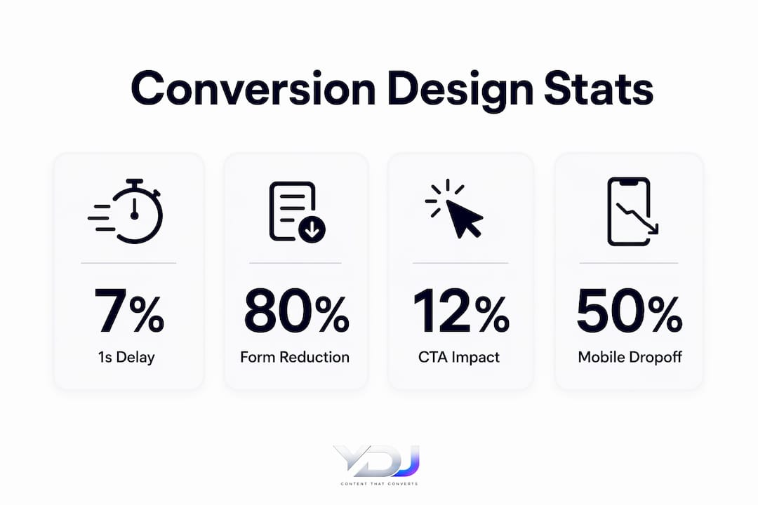 Infographic showing key conversion rate statistics