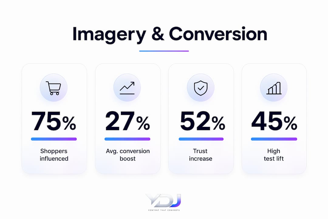 Infographic highlighting key web imagery statistics