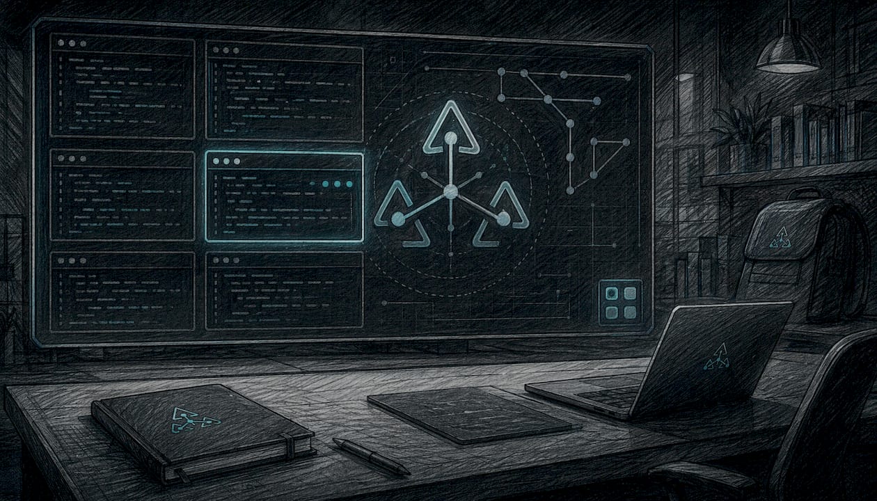 Close-up developer command deck interface