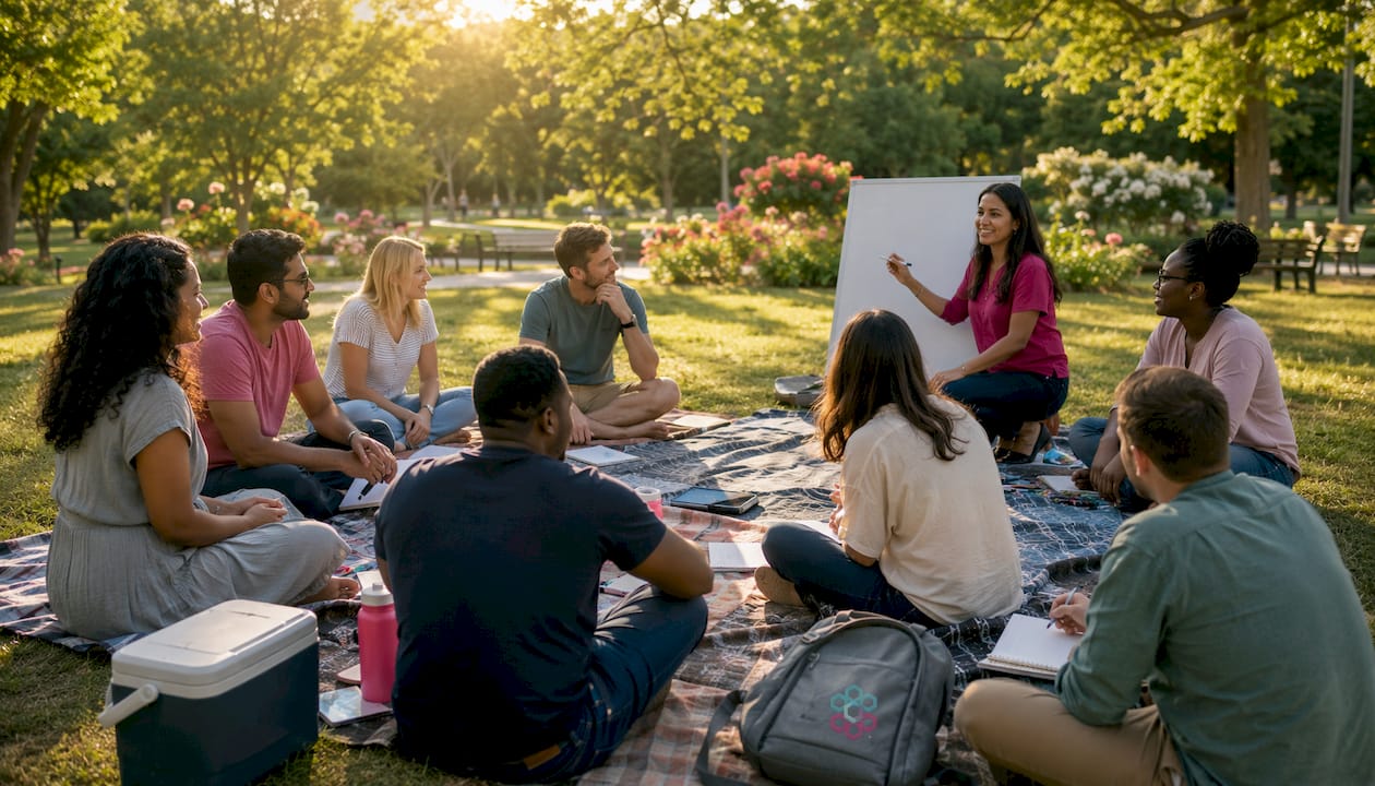 Community program group discussion session