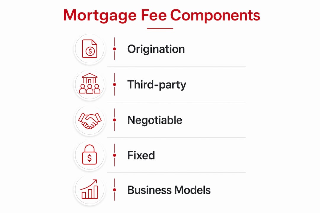 Infographic summarizing key mortgage fee components