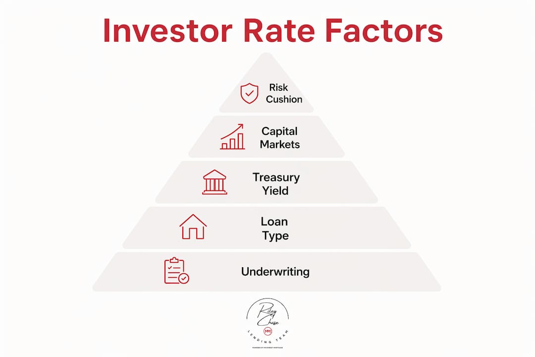 Infographic showing factors influencing investor mortgage rates