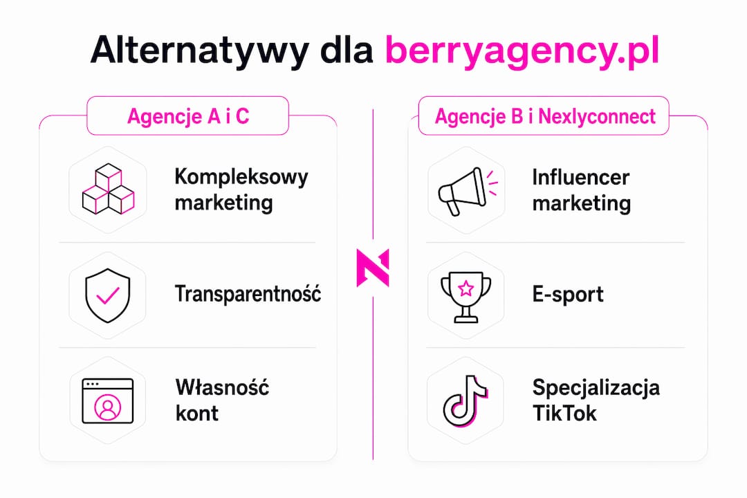 Przegląd alternatywnych agencji marketingowych w Europie Środkowej w formie infografiki – zobacz, jak wypadają na tle konkurencji.