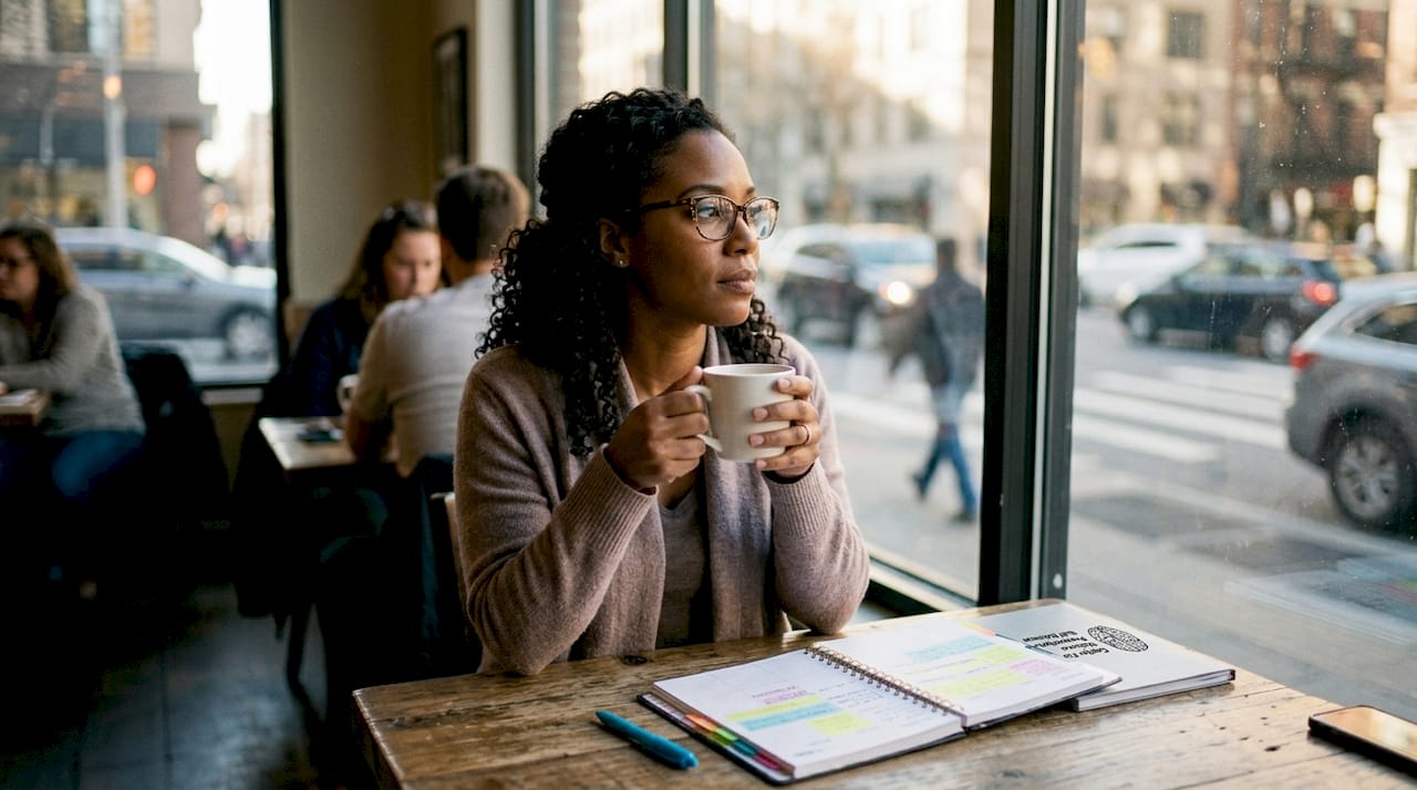 Woman reflecting on workplace safety training
