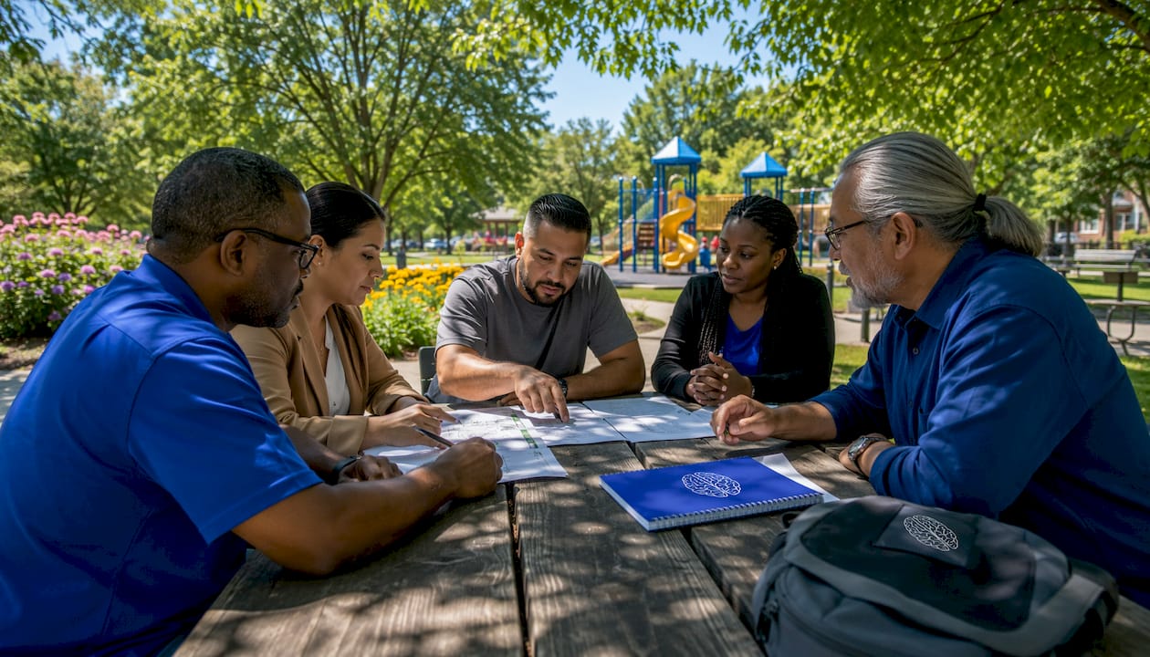 Community leaders in a planning meeting