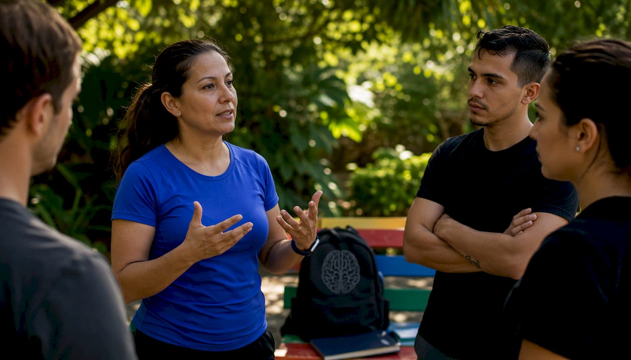 Instructor teaching crisis de-escalation skills