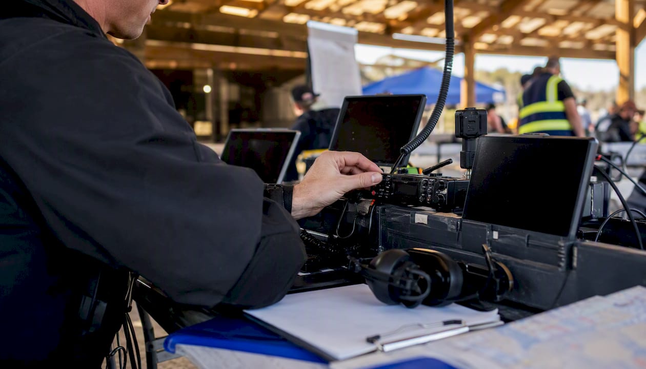 Radio communication at incident command post