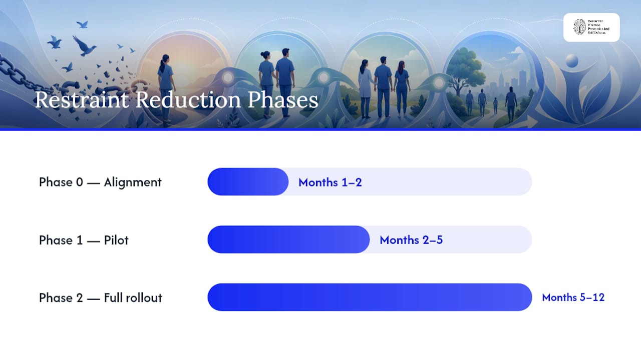 Phased restraint reduction implementation roadmap
