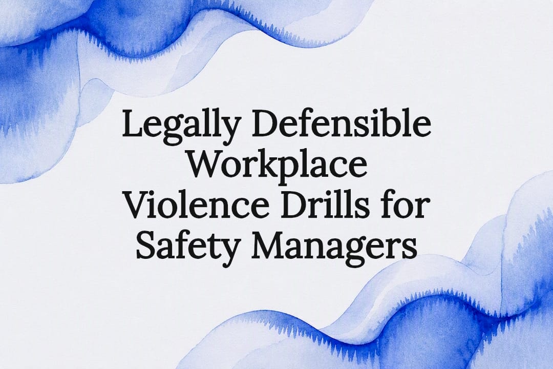 Legally Defensible Workplace Violence Drills for Safety Managers