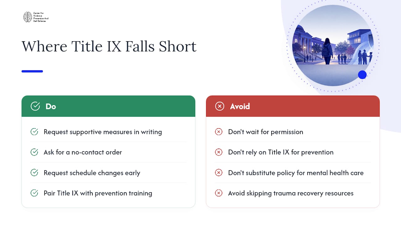 A Practitioner's View on Where Title IX Falls Short — overview diagram