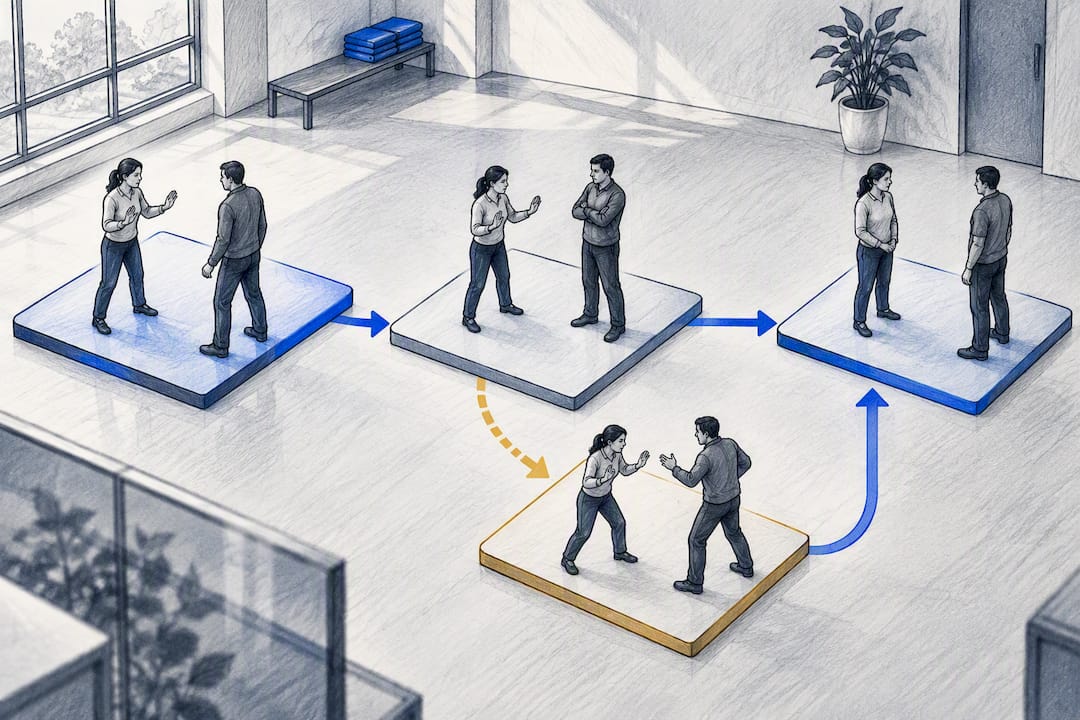De-escalation simulation recovery pathway