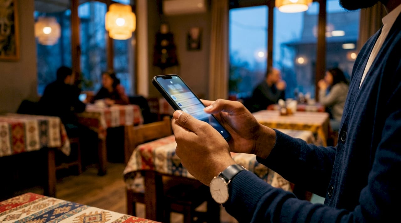 User checking breaking news notifications on phone
