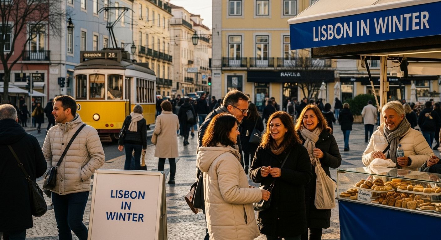 Lisbon winter street