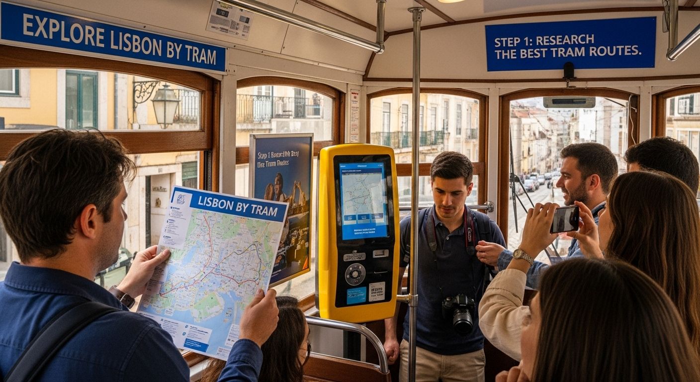 Lisbon tram interior map
